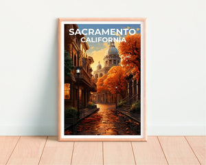 Sacramento Travel Poster, California Wall Art, California Print, Sacramento Poster, California Poster, City Poster, Sacramento Art