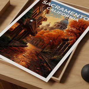Sacramento Travel Poster, California Wall Art, California Print, Sacramento Poster, California Poster, City Poster, Sacramento Art
