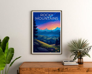 Rocky Mountains Poster, Rockies Print, Colorado Poster, Colorado Print, Colorado Print, Rocky Mountains Art
