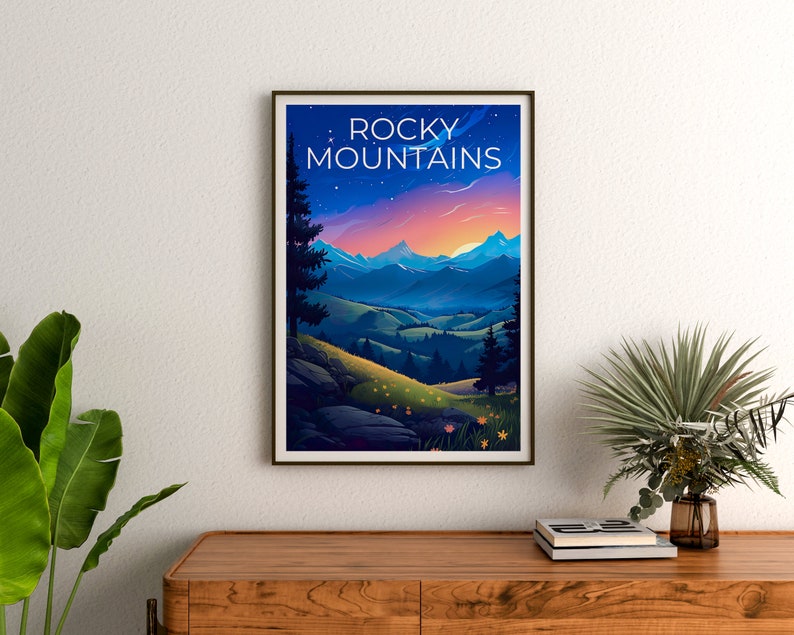 Rocky Mountains Poster, Rockies Print, Colorado Poster, Colorado Print, Colorado Print, Rocky Mountains Art