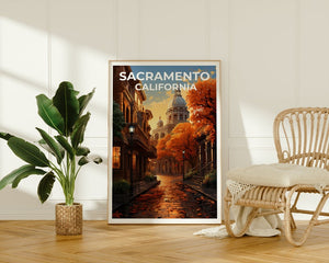 Sacramento Travel Poster, California Wall Art, California Print, Sacramento Poster, California Poster, City Poster, Sacramento Art