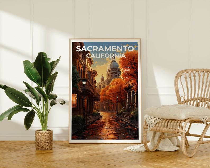 Sacramento Travel Poster, California Wall Art, California Print, Sacramento Poster, California Poster, City Poster, Sacramento Art
