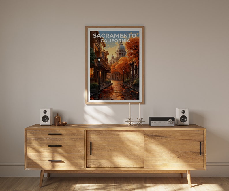 Sacramento Travel Poster, California Wall Art, California Print, Sacramento Poster, California Poster, City Poster, Sacramento Art