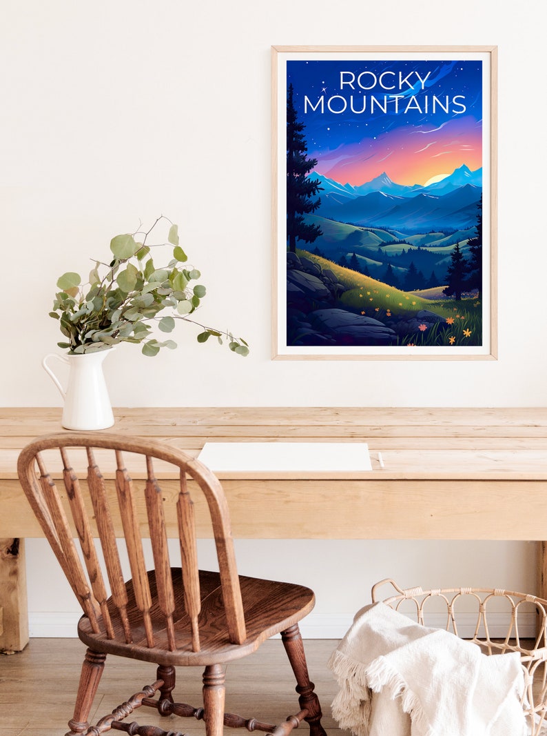 Rocky Mountains Poster, Rockies Print, Colorado Poster, Colorado Print, Colorado Print, Rocky Mountains Art