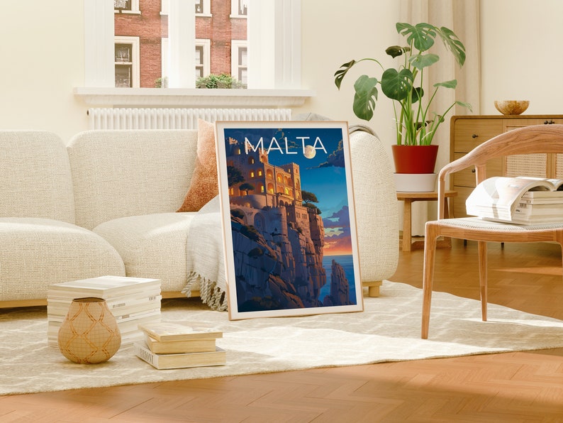 Malta Travel Poster, Malta Wall Art, Malta Print, Malta Poster, Europe Poster, Malta Art