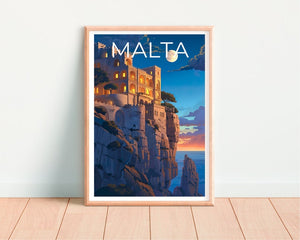 Malta Travel Poster, Malta Wall Art, Malta Print, Malta Poster, Europe Poster, Malta Art