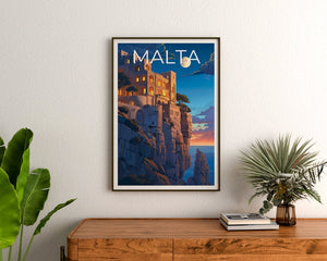 Malta Travel Poster, Malta Wall Art, Malta Print, Malta Poster, Europe Poster, Malta Art