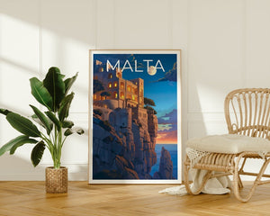 Malta Travel Poster, Malta Wall Art, Malta Print, Malta Poster, Europe Poster, Malta Art