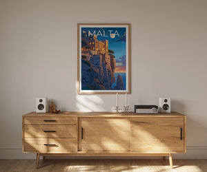 Malta Travel Poster, Malta Wall Art, Malta Print, Malta Poster, Europe Poster, Malta Art
