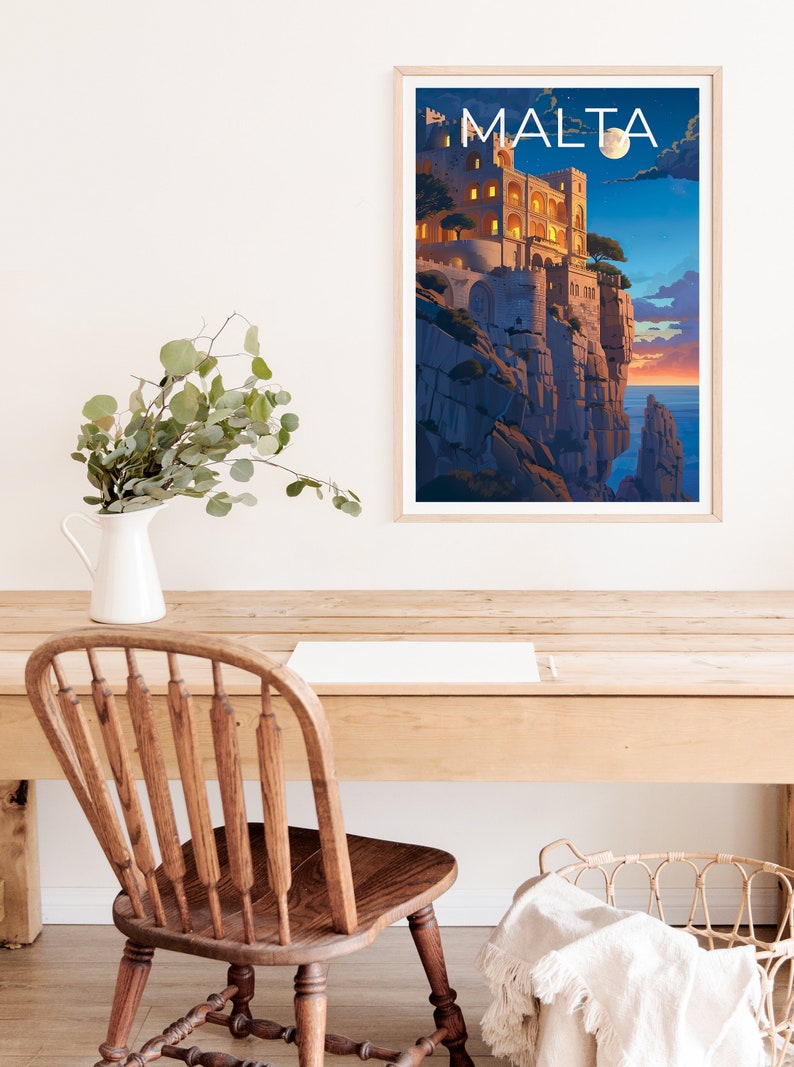 Malta Travel Poster, Malta Wall Art, Malta Print, Malta Poster, Europe Poster, Malta Art