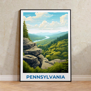 Pennsylvania Travel Print, Allegheny Mountains Poster, Mountains Wall Art, Pennsylvania Poster, Home Decor, Birthday Gift