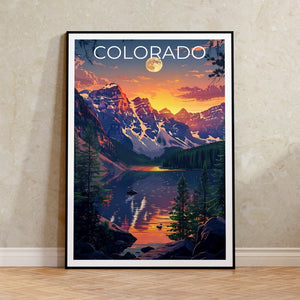 Colorado Poster, Colorado Print, Rocky Mountains Poster, Rockies Poster, Colorado Travel Poster, Mountain Art, Colorado Art