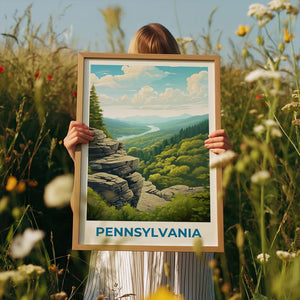 Pennsylvania Travel Print, Allegheny Mountains Poster, Mountains Wall Art, Pennsylvania Poster, Home Decor, Birthday Gift