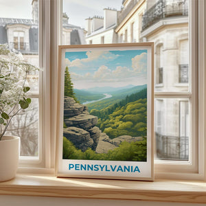 Pennsylvania Travel Print, Allegheny Mountains Poster, Mountains Wall Art, Pennsylvania Poster, Home Decor, Birthday Gift
