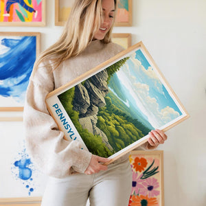 Pennsylvania Travel Print, Allegheny Mountains Poster, Mountains Wall Art, Pennsylvania Poster, Home Decor, Birthday Gift