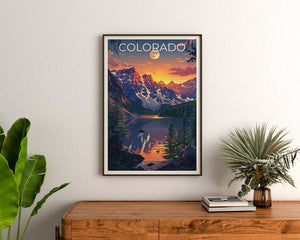 Colorado Poster, Colorado Print, Rocky Mountains Poster, Rockies Poster, Colorado Travel Poster, Mountain Art, Colorado Art