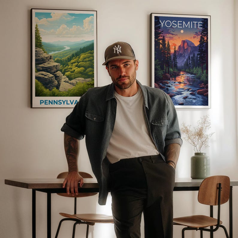 Pennsylvania Travel Print, Allegheny Mountains Poster, Mountains Wall Art, Pennsylvania Poster, Home Decor, Birthday Gift