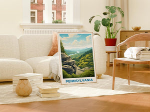 Pennsylvania Travel Print, Allegheny Mountains Poster, Mountains Wall Art, Pennsylvania Poster, Home Decor, Birthday Gift