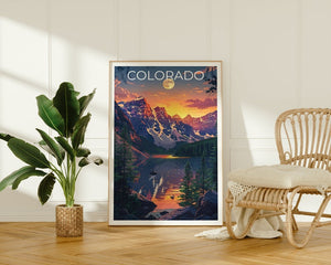 Colorado Poster, Colorado Print, Rocky Mountains Poster, Rockies Poster, Colorado Travel Poster, Mountain Art, Colorado Art