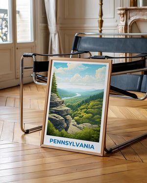 Pennsylvania Travel Print, Allegheny Mountains Poster, Mountains Wall Art, Pennsylvania Poster, Home Decor, Birthday Gift