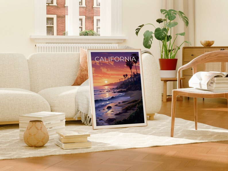 California Travel Poster, Coast Wall Art, Coast Print, California Poster, Coast Poster, California Print, California Art