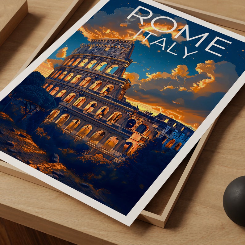 Rome Poster, Rome Print, Colosseum Poster, Colosseum Print, Italy Poster, Rome Art, Italy Gift