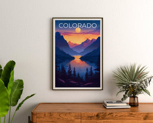 Colorado Poster, Colorado Print, Rocky Mountains Poster, Rockies Poster, Colorado Travel Poster, Mountain Art, Colorado Art