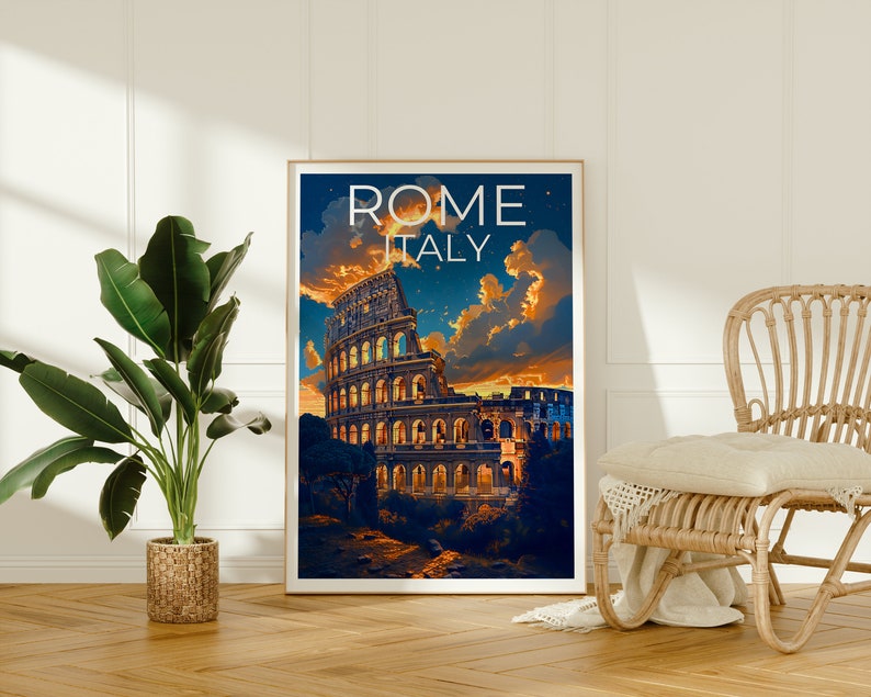 Rome Poster, Rome Print, Colosseum Poster, Colosseum Print, Italy Poster, Rome Art, Italy Gift