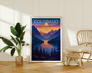 Colorado Poster, Colorado Print, Rocky Mountains Poster, Rockies Poster, Colorado Travel Poster, Mountain Art, Colorado Art