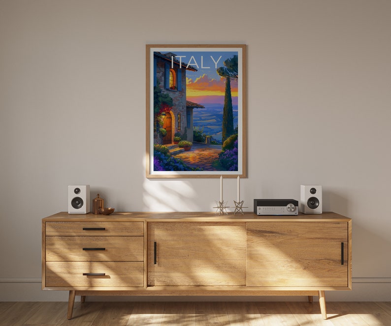 Italy Travel Poster, Italy Wall Art, Italy Print, Italy Poster, Tuscany Poster, Europe Poster, Italy Art
