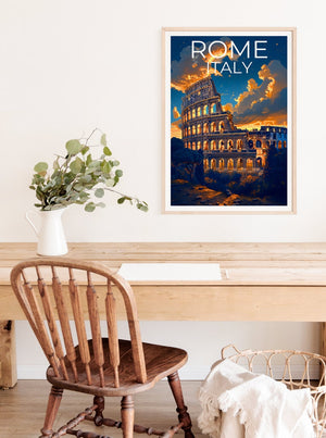 Rome Poster, Rome Print, Colosseum Poster, Colosseum Print, Italy Poster, Rome Art, Italy Gift