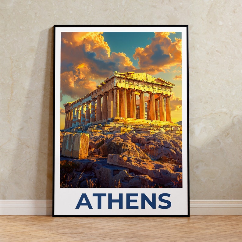Athens Poster, Athens Print, Parthenon Poster, Parthenon Print, Greece Travel Poster, Greece Print, Athens Art