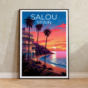Affiche de Salou, Impression de Salou, Affiche d’Espagne, Impression d’Espagne, Affiche de voyage de Salou, Art de l’Europe, Art de Salou
