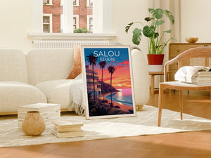 Affiche de Salou, Impression de Salou, Affiche d’Espagne, Impression d’Espagne, Affiche de voyage de Salou, Art de l’Europe, Art de Salou