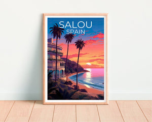Affiche de Salou, Impression de Salou, Affiche d’Espagne, Impression d’Espagne, Affiche de voyage de Salou, Art de l’Europe, Art de Salou