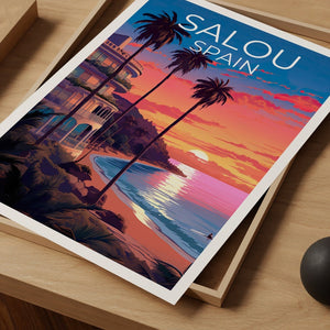 Affiche de Salou, Impression de Salou, Affiche d’Espagne, Impression d’Espagne, Affiche de voyage de Salou, Art de l’Europe, Art de Salou