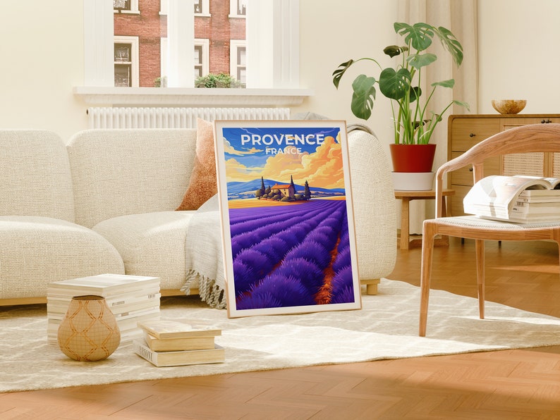 Provence Travel Poster, France Wall Art, Lavender Print, Provence Poster, Flowers Poster, Nature Poster, Provence Art