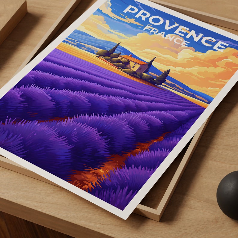 Provence Travel Poster, France Wall Art, Lavender Print, Provence Poster, Flowers Poster, Nature Poster, Provence Art
