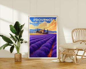 Provence Travel Poster, France Wall Art, Lavender Print, Provence Poster, Flowers Poster, Nature Poster, Provence Art