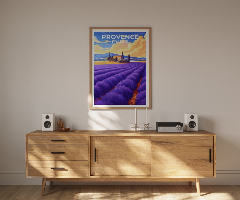 Provence Travel Poster, France Wall Art, Lavender Print, Provence Poster, Flowers Poster, Nature Poster, Provence Art
