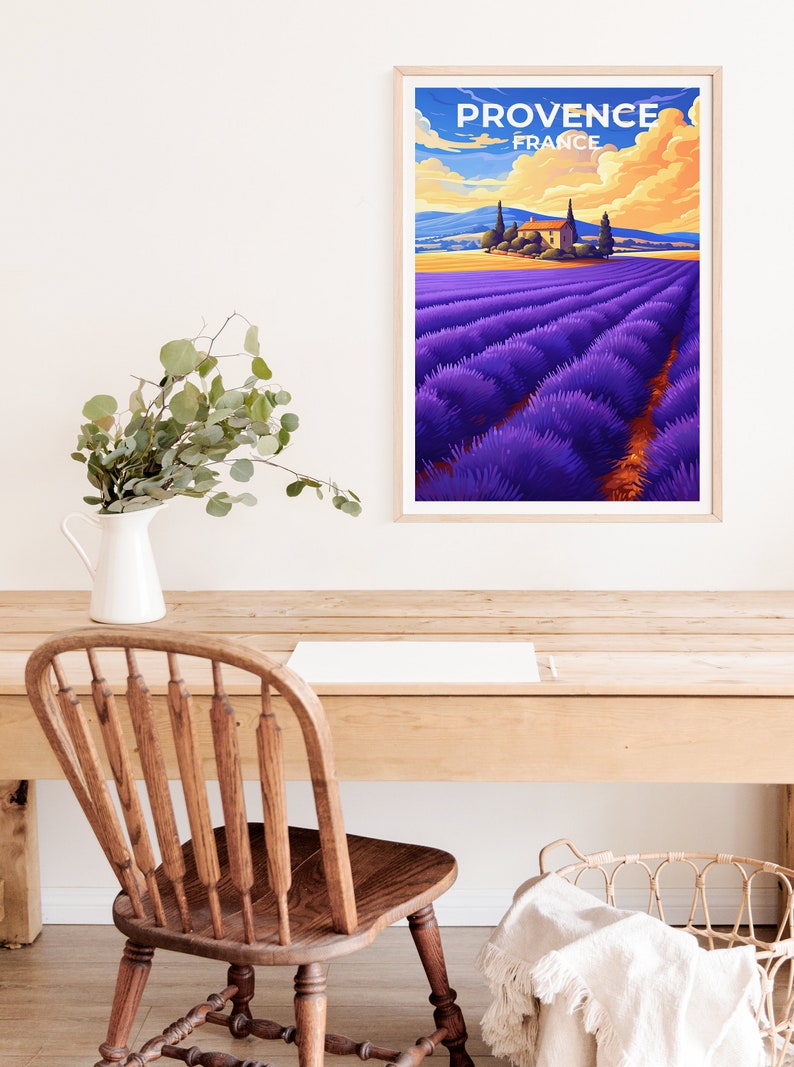 Provence Travel Poster, France Wall Art, Lavender Print, Provence Poster, Flowers Poster, Nature Poster, Provence Art