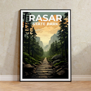 Rasar Park Travel Poster, Washington State Wall Art, Washington State Print, Rasar Poster, Washington State Poster, Park Poster