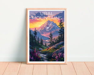 Urals Poster, Ural Mountains Print, Ural Mountains Poster, Ural Print, Mountain Poster, Hiking Gift, Outdoor Poster