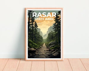 Rasar Park Travel Poster, Washington State Wall Art, Washington State Print, Rasar Poster, Washington State Poster, Park Poster