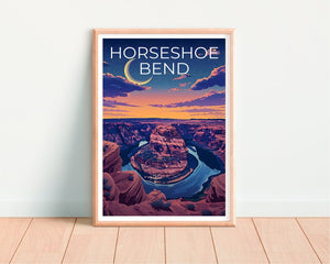 Horseshoe Bend Poster, Horseshoe Bend Print, Arizona Art, Arizona Print, Horseshoe Bend Travel Poster, Horseshoe Bend Gift