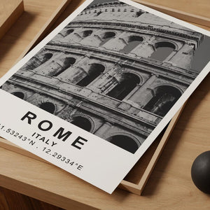 Rome Poster, Italy Travel Print, Europe Art, Colosseum Illustration, Roman Architecture Poster, Scenic Wall Art, Home Decor, Birthday Gift
