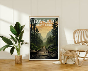 Rasar Park Travel Poster, Washington State Wall Art, Washington State Print, Rasar Poster, Washington State Poster, Park Poster