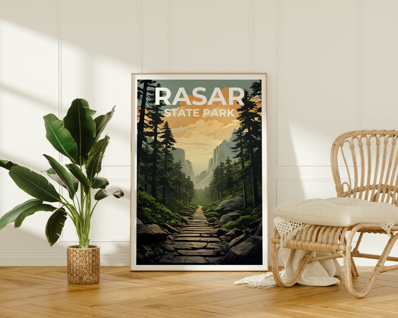 Rasar Park Travel Poster, Washington State Wall Art, Washington State Print, Rasar Poster, Washington State Poster, Park Poster