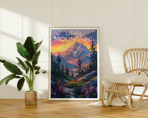 Urals Poster, Ural Mountains Print, Ural Mountains Poster, Ural Print, Mountain Poster, Hiking Gift, Outdoor Poster