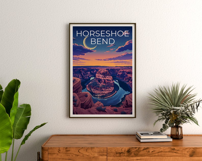 Horseshoe Bend Poster, Horseshoe Bend Print, Arizona Art, Arizona Print, Horseshoe Bend Travel Poster, Horseshoe Bend Gift